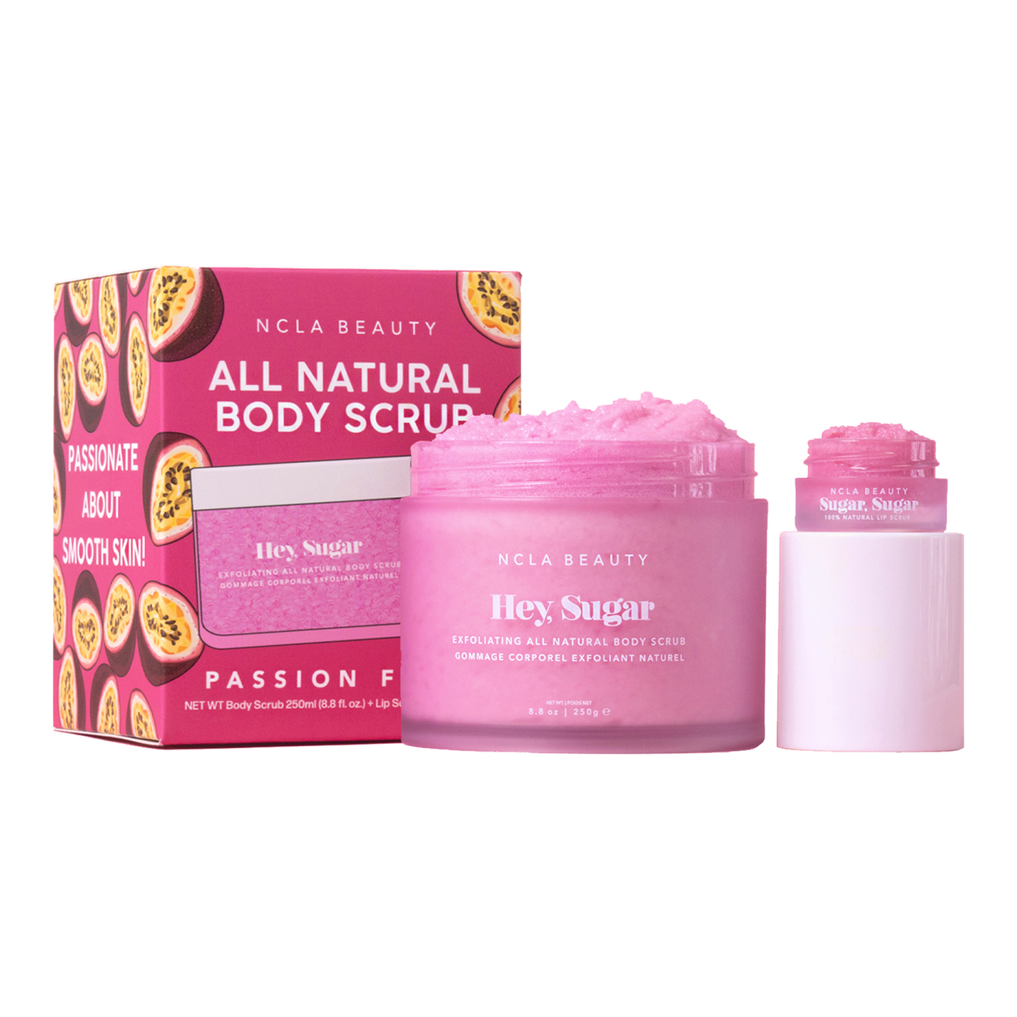 Hey Sugar All Natural Body Scrub and Mini Lip Scrub Set