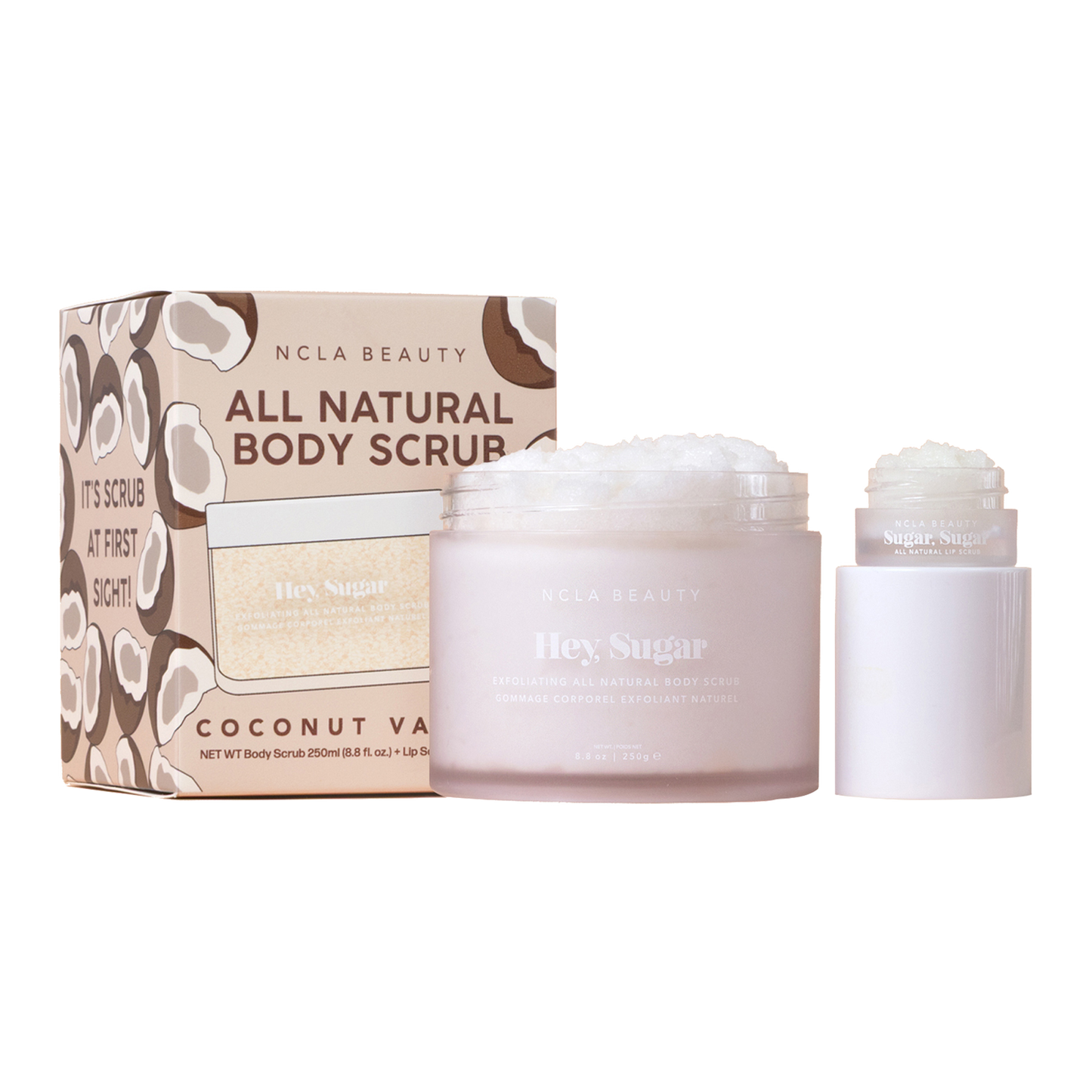 Hey Sugar All Natural Body Scrub and Mini Lip Scrub Set