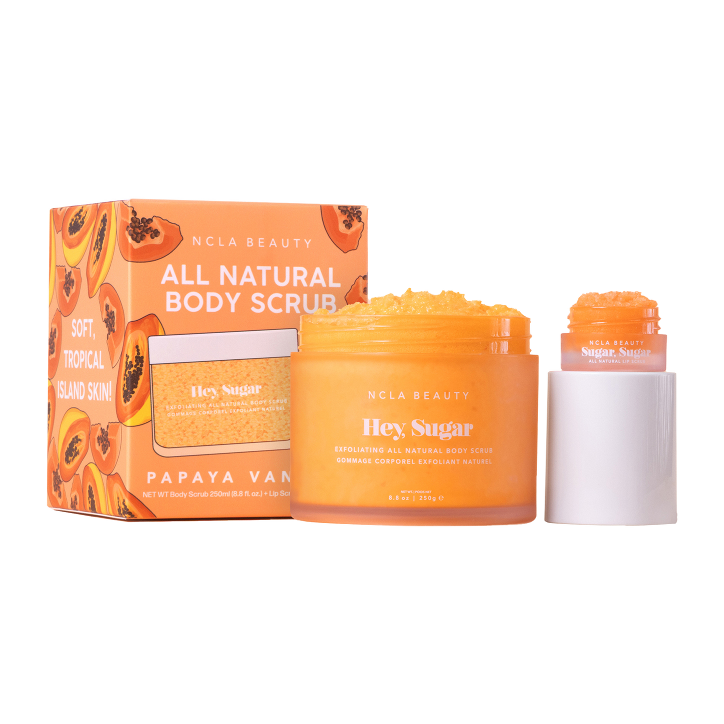 Hey Sugar All Natural Body Scrub and Mini Lip Scrub Set