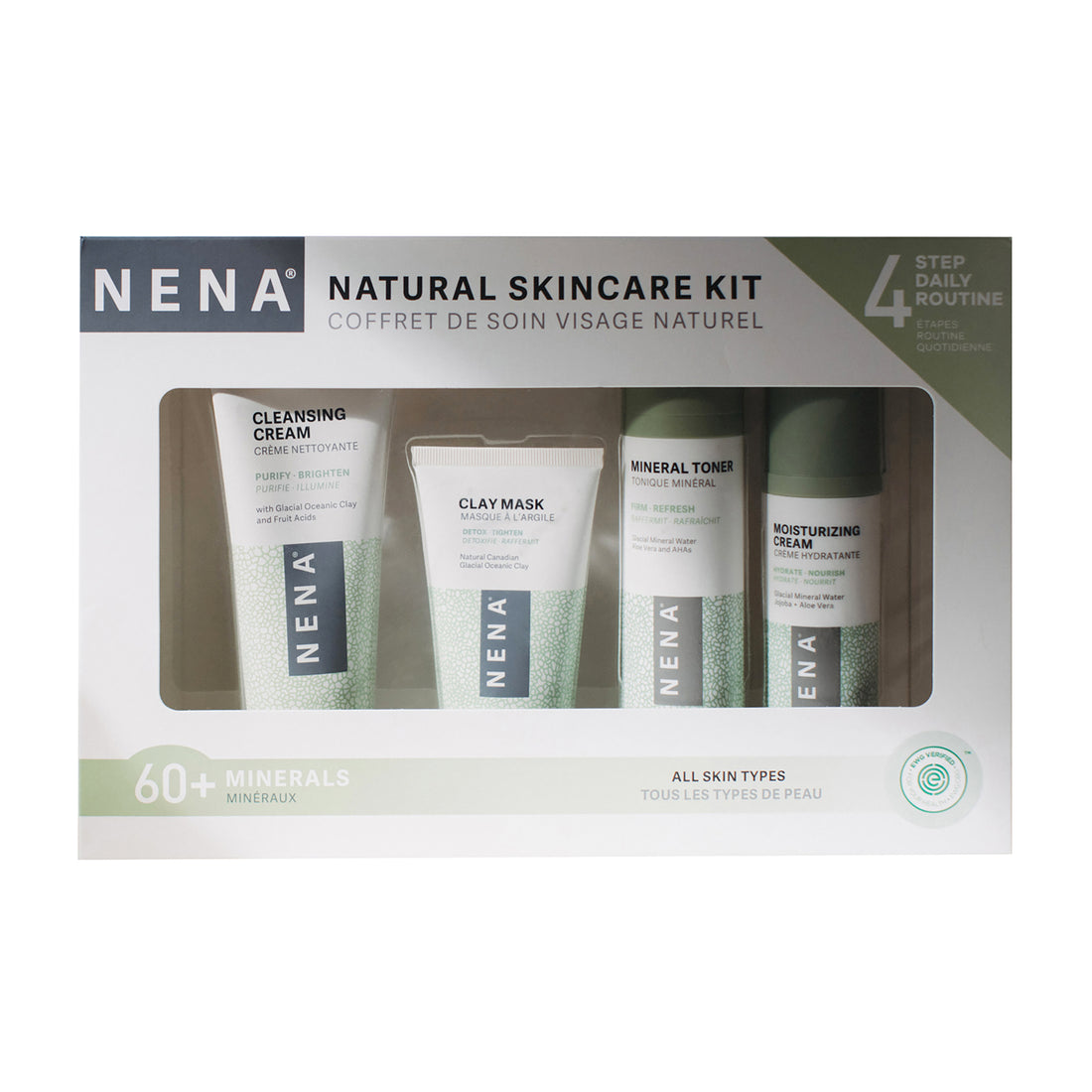 Natural Skincare Kit by NENA Skincare for Women - 4 Pc