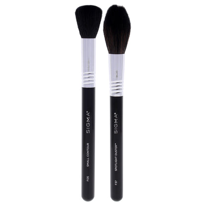 Sculpt Plus Glow Brush Duo Small Contour - F05, Spotlight Duster - F37