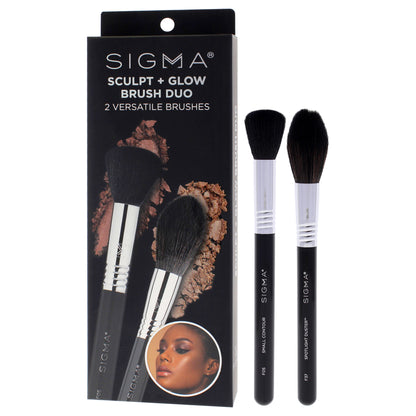 Sculpt Plus Glow Brush Duo Small Contour - F05, Spotlight Duster - F37
