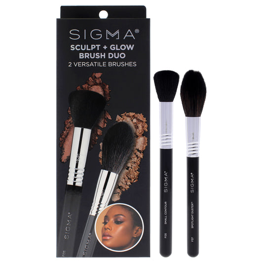 Sculpt Plus Glow Brush Duo Small Contour - F05, Spotlight Duster - F37