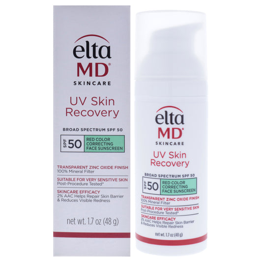 UV Skin Recovery Red Color Correcting Green Tint Face Sunscreen