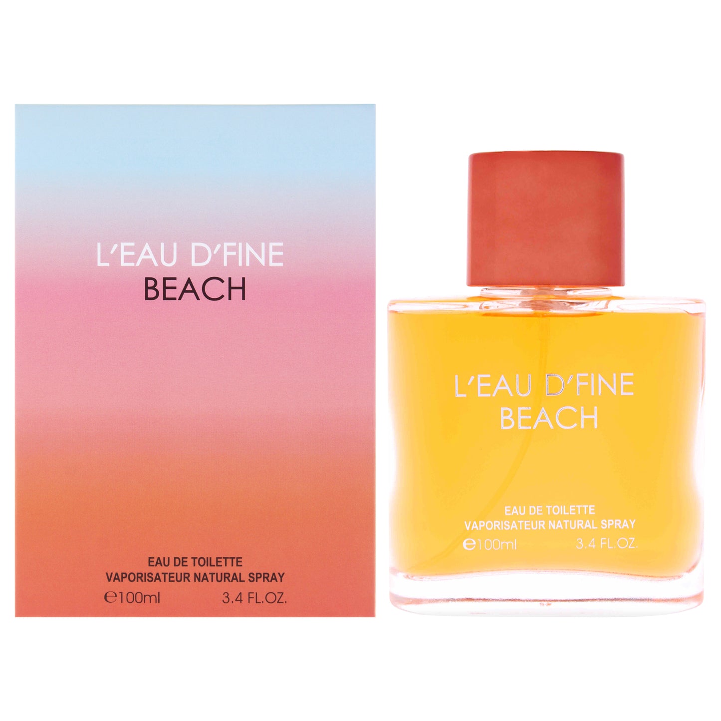 Leau Dfine - Beach by Fine Perfumery for Men - 3.4 oz EDT Spray