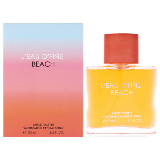 Leau Dfine - Beach by Fine Perfumery for Men - 3.4 oz EDT Spray
