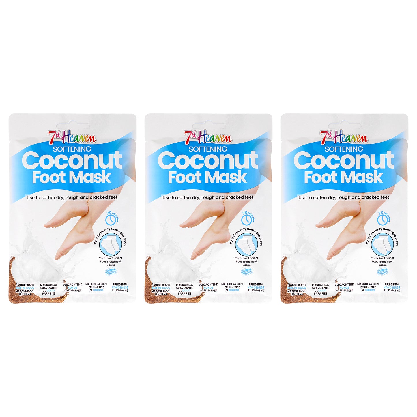 Softening Coconut Foot Mask Multipak