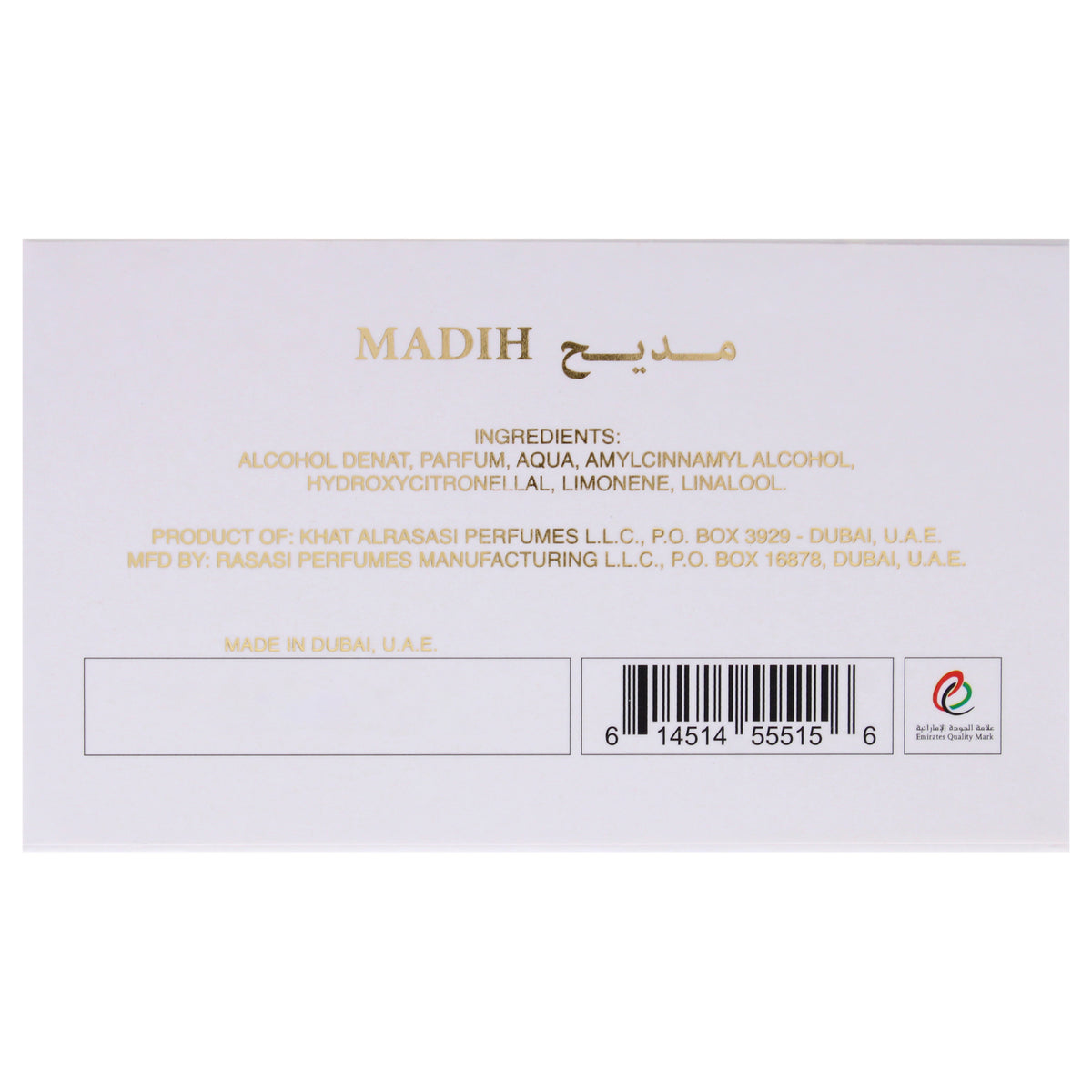 Madih Eau De Parfum