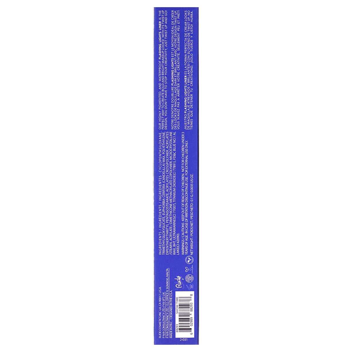 City of Flashing Lights Micro Retractable Lip Liner