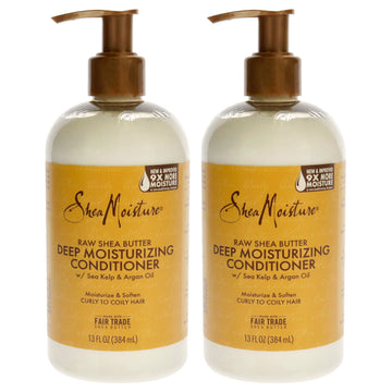 Raw Shea Butter Restorative Conditioner - Pack of 2 by Shea Moisture for Unisex - 13 oz Conditioner