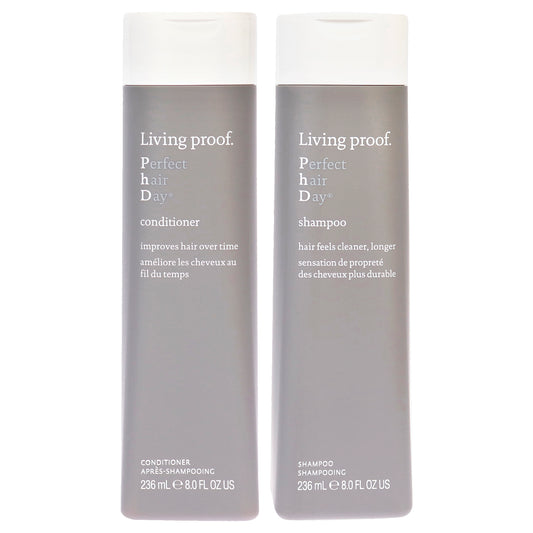 Perfect Hair Day Shampoo and Conditioner Kit by Living Proof for Unisex - 2 Pc Kit 8oz Shampoo, 8oz Conditioner