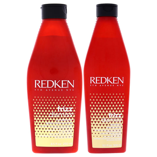 Frizz Shampoo and Conditioner Kit by Redken for Unisex - 2 Pc Kit 10.1oz Shampoo, 8.5oz Conditioner