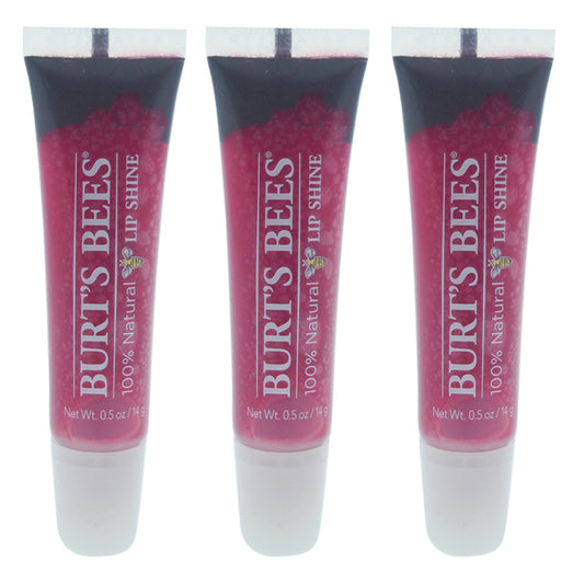 Burts Bees Lip Shine - 050 Pucker by Burts Bees for Women - 0.5 oz Lip Gloss - Pack of 3