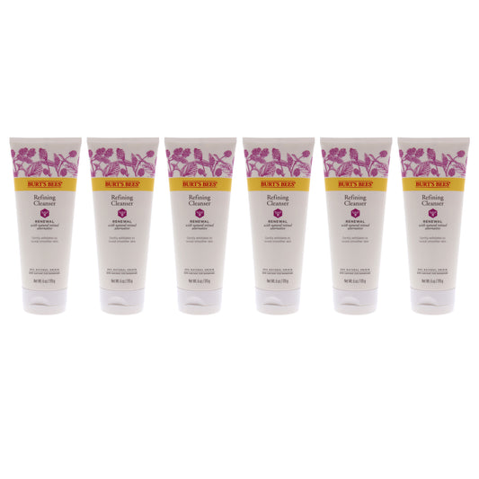 Renewal Refining Cleanser by Burts Bees for Unisex - 6 oz Cleanser - Pack of 6