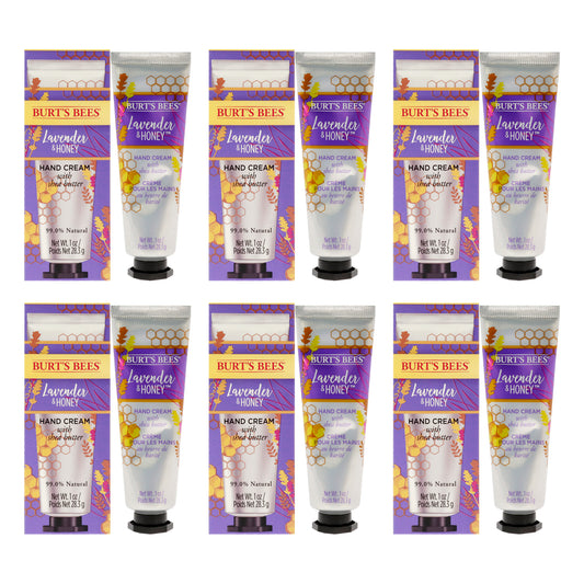Lavender and Honey Hand Cream by Burts Bees for Unisex - 1 oz Cream - Pack of 6