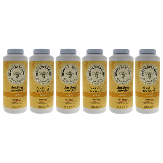 Baby Bee Dusting Powder Original by Burts Bees for Kids - 7.5 oz Powder - Pack of 6