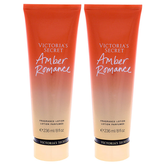 Amber Romance Fragrance Lotion by Victorias Secret for Women - 8 oz Body Lotion - Pack of 2