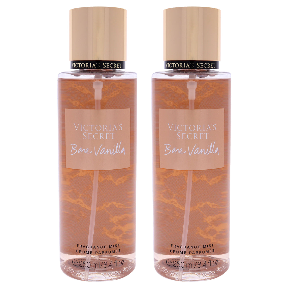 Bare Vanilla by Victorias Secret for Women - 8.4 oz Fragrance Mist - Pack of 2