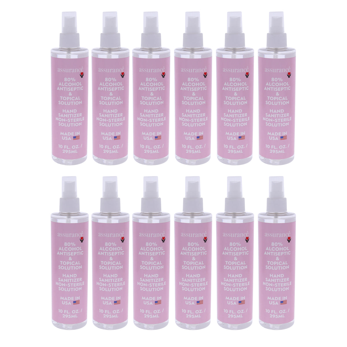 Hand Sanitizer Non-Sterile Solution by Assurance for Unisex - 10 oz Hand Sanitizer - Pack of 12