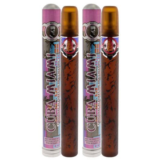 Cuba City Miami by Cuba for Women - 1.17 oz EDP Spray - Pack of 2