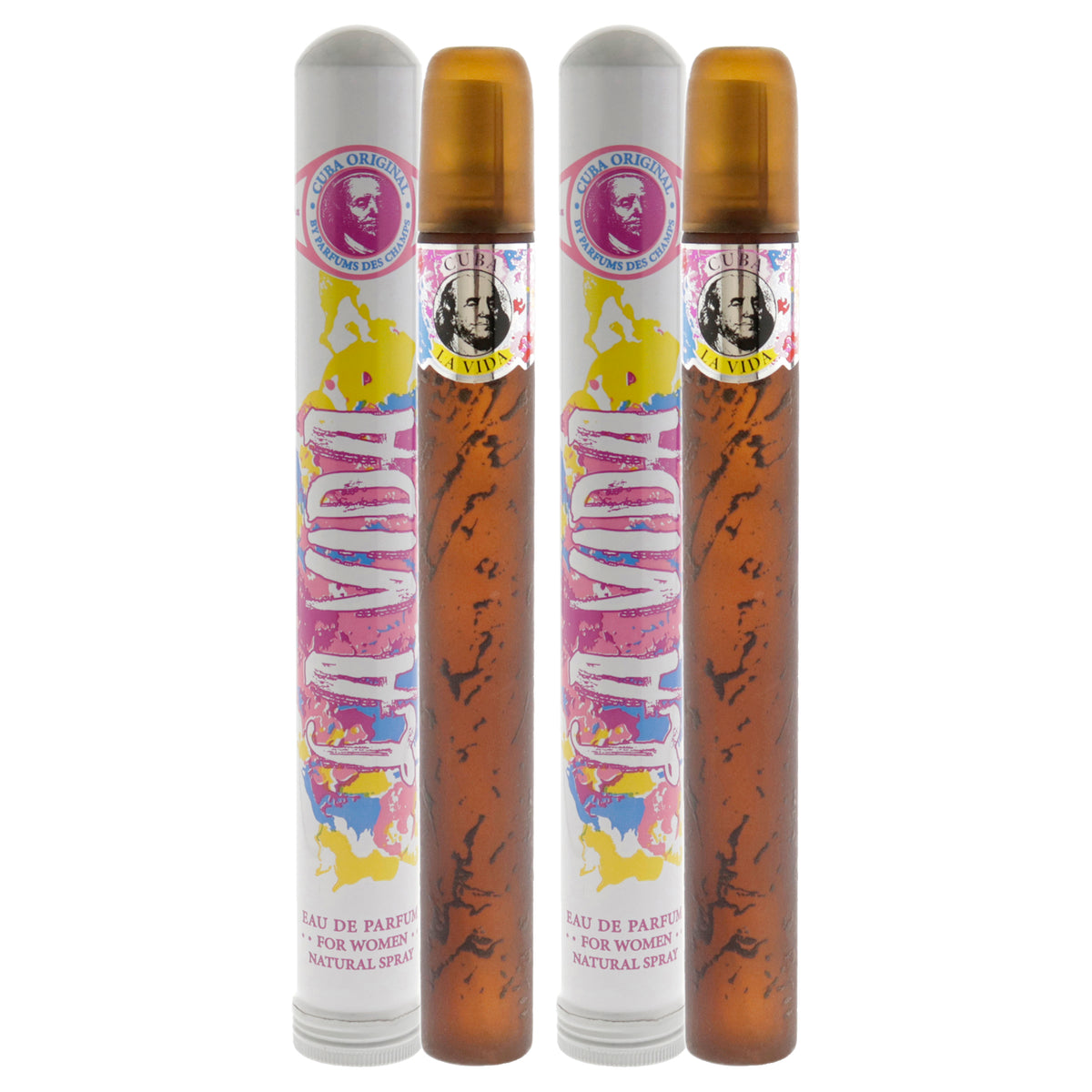 La Vida by Cuba for Women - 1.7 oz EDP Spray - Pack of 2
