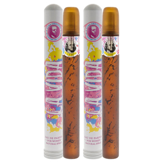 La Vida by Cuba for Women - 1.7 oz EDP Spray - Pack of 2