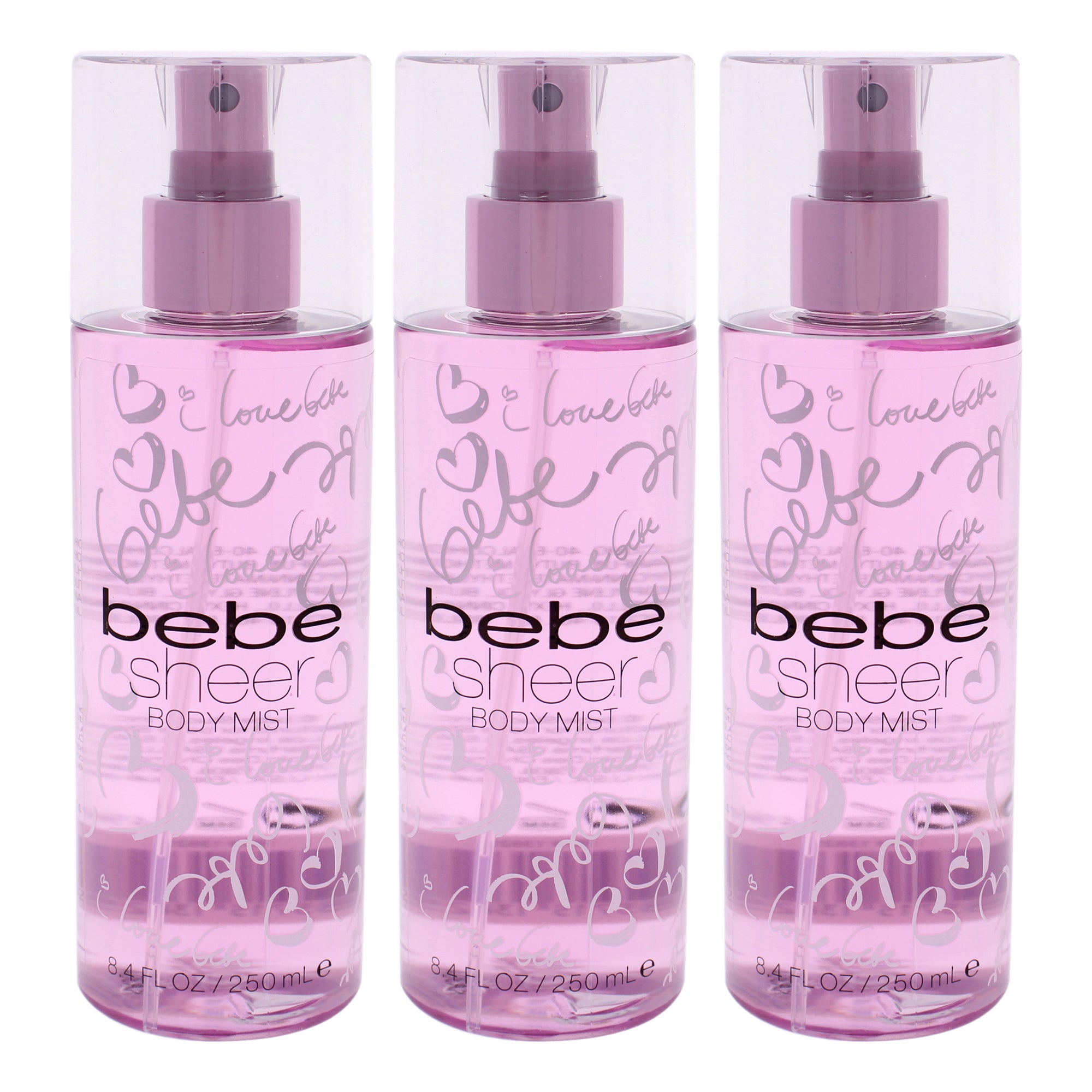 Bebe Sheer by Bebe for Women - 8.4 oz Body Mist - Pack of 3