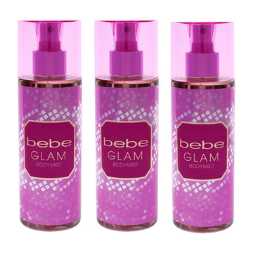 Bebe Glam by Bebe for Women - 8.4 oz Body Mist - Pack of 3