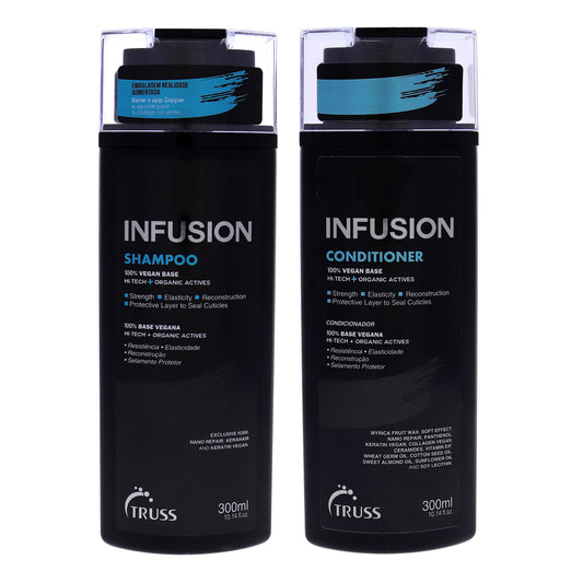 Infusion Shampoo and Conditioner Kit by Truss for Unisex - 2 Pc Kit 10.14 oz Shampoo, 10.14 oz Conditioner