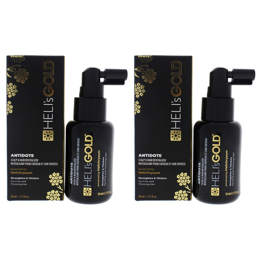 Antidote Scalp and Hair Revitalizer by Helis Gold for Unisex - 1.7 oz Treatment - Pack of 2