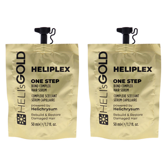 Heliplex One Step Hair Serum by Helis Gold for Unisex - 1.7 oz Serum - Pack of 2