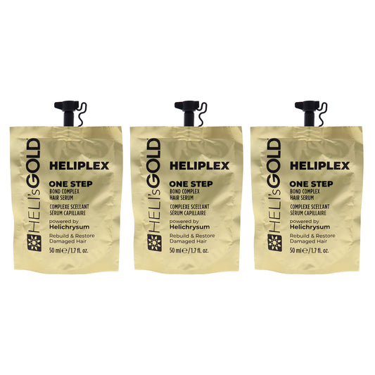 Heliplex One Step Hair Serum by Helis Gold for Unisex - 1.7 oz Serum - Pack of 3