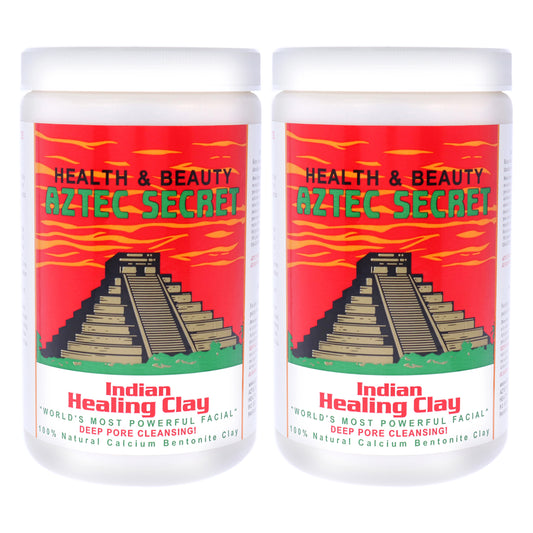 Indian Healing Clay by Aztec Secret for Unisex - 2 lb Clay - Pack of 2
