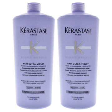 Blonde Absolu Bain Ultra Violet Shampoo by Kerastase for Unisex - 33.8 oz Shampoo - Pack of 2