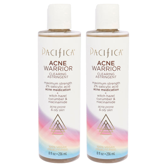 Acne Warrior Clearing Astringent by Pacifica for Unisex - 8 oz Cleanser - Pack of 2