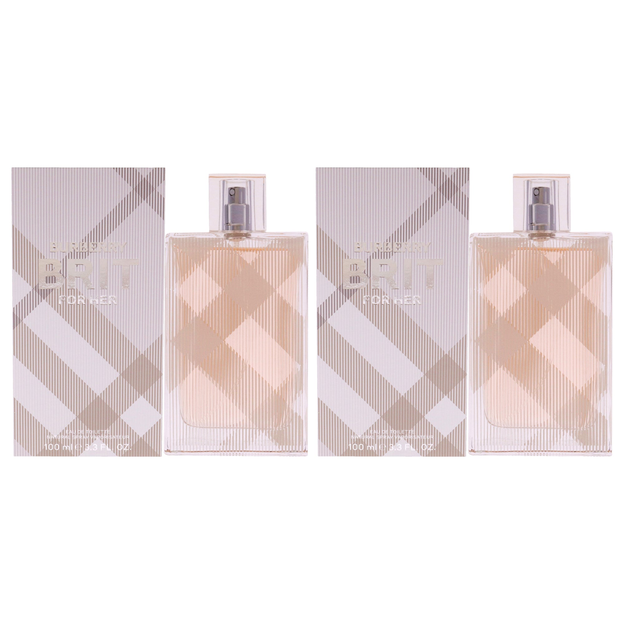 Burberry Brit by Burberry for Women - 3.3 oz EDT Spray - Pack of 2