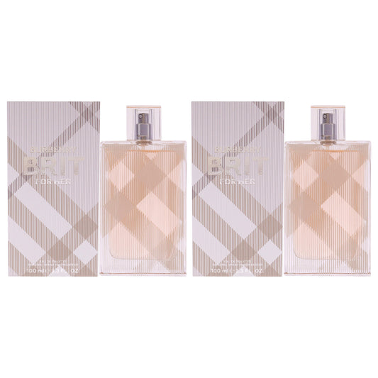 Burberry Brit by Burberry for Women - 3.3 oz EDT Spray - Pack of 2