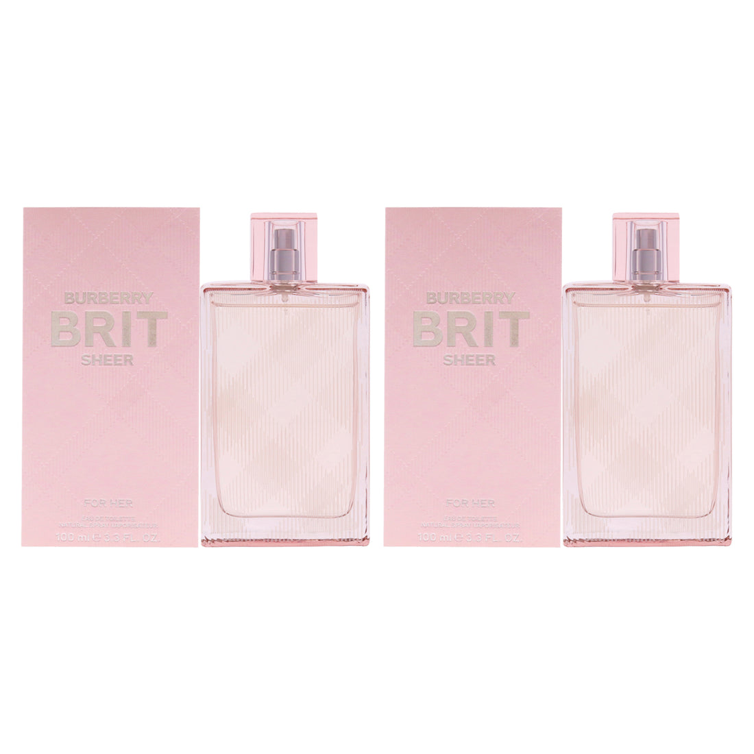 Burberry Brit Sheer by Burberry for Women - 3.3 oz EDT Spray - Pack of 2