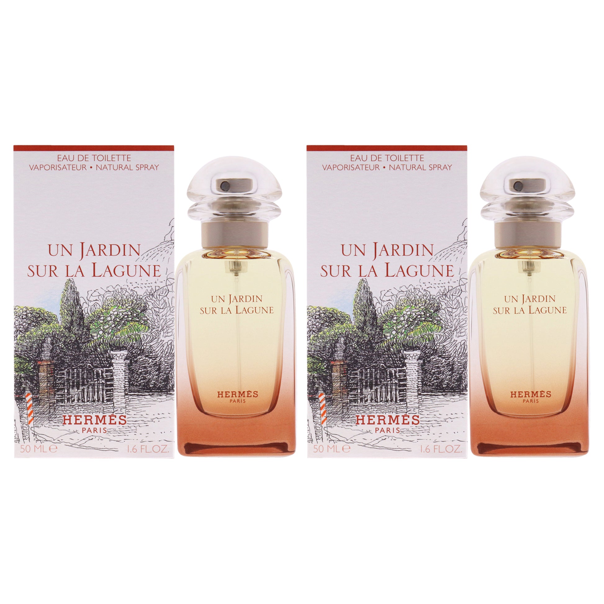 Un Jardin Sur La Lagune by Hermes for Unisex - 1.6 oz EDT Spray - Pack of 2