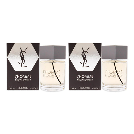 LHomme by Yves Saint Laurent for Men - 3.3 oz EDT Spray - Pack of 2