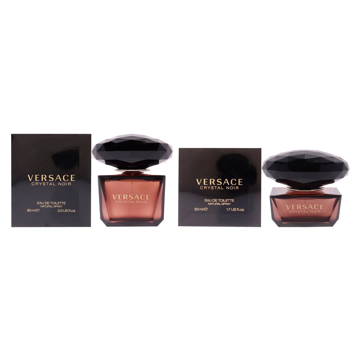 Versace Crystal Noir Kit by Versace for Women - 2 Pc Kit 3oz EDT Spray, 1.7oz EDT Spray