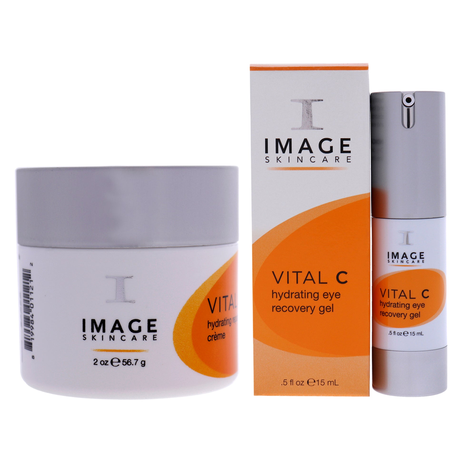 Vital C Hydrating Repair Creme and Eye Recovery Gel Kit by Image for Unisex - 2 Pc Kit 2oz Cream, 0.5oz Gel