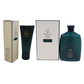 Shampoo and Intense Conditioner for Moisture Control Kit by Oribe for Unisex - 2 Pc Kit 8.5oz Shampoo, 6.8oz Conditioner
