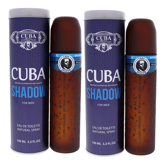 Cuba Shadow by Cuba for Men - 3.3 oz EDT Spray - Pack of 2