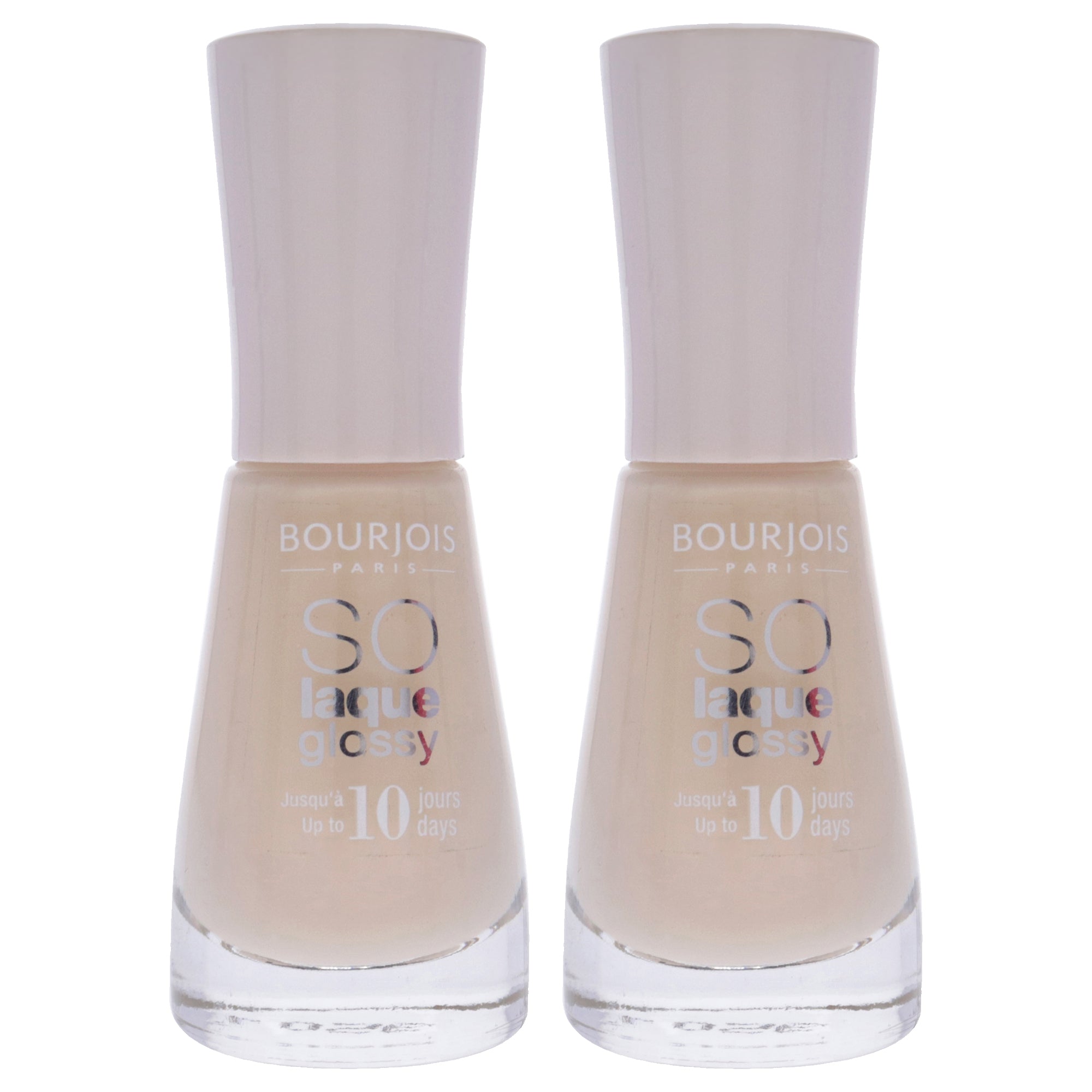 So Laque Glossy - # 07 Coton Sur Ton by Bourjois for Women - 0.3 oz Nail Polish - Pack of 2