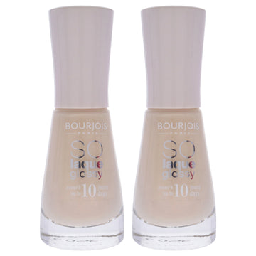 So Laque Glossy - # 07 Coton Sur Ton by Bourjois for Women - 0.3 oz Nail Polish - Pack of 2