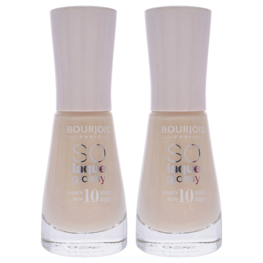 So Laque Glossy - # 07 Coton Sur Ton by Bourjois for Women - 0.3 oz Nail Polish - Pack of 2