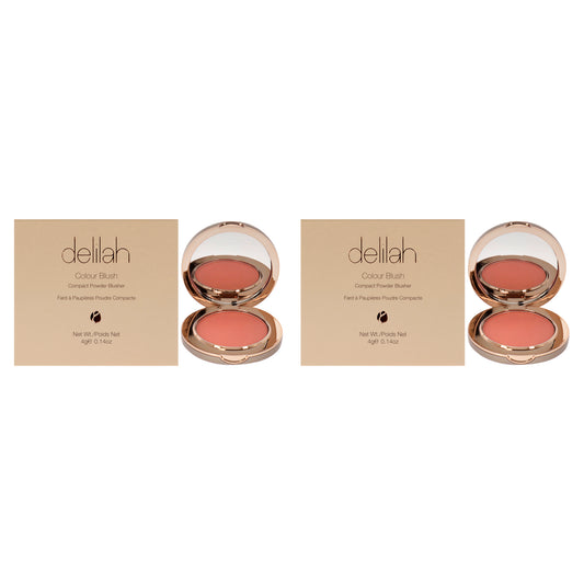Colour Blush Compact Powder Blusher- Clementine by delilah for Women - 0.14 oz Blush - Pack of 2