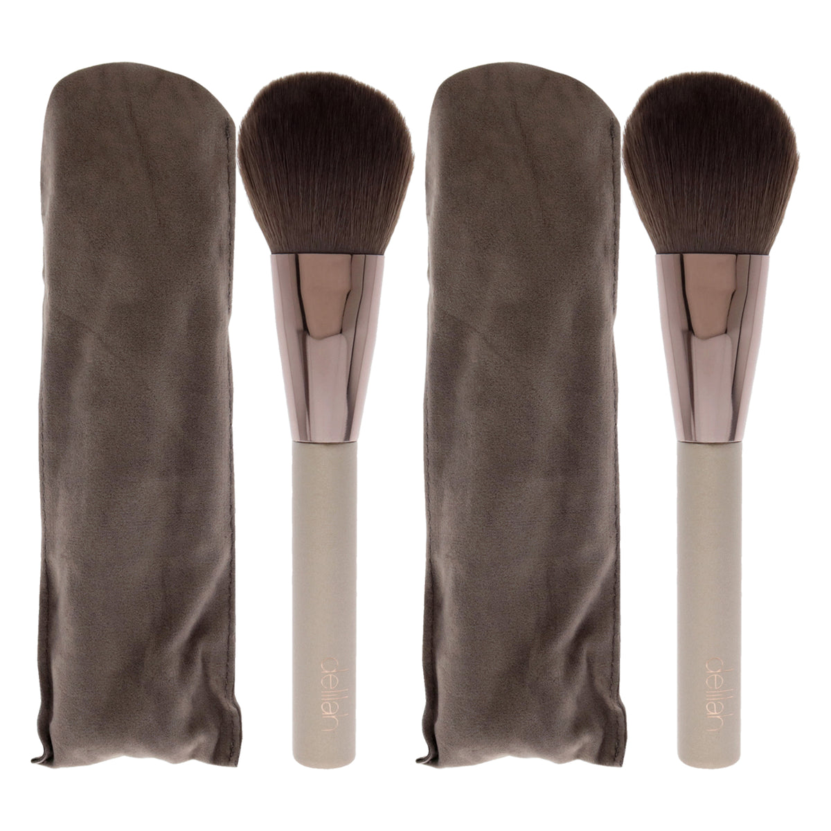Large Powder Brush - BR02 by delilah for Women - 1 Pc Brush - Pack of 2