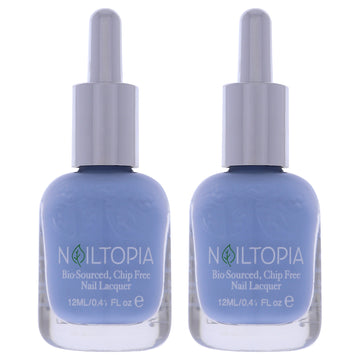 Bio-Sourced Chip Free Nail Lacquer - Bali Baby by Nailtopia for Women - 0.41 oz Nail Polish - Pack of 2